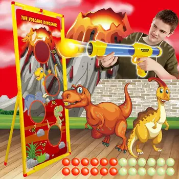 Luptă Joc Jucărie în condiții de Siguranță Minge Spumă Moale Arma cu Glont Pompa de Aer Dinozaur Trage Scorul de Notare joc de Darts pentru copii Copii Cadou de Ziua de nastere