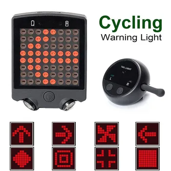 Biciclete Lumina de Semnalizare 64 de LED-uri 15 Lumen Reîncărcabil, Impermeabil Wireless Bicicleta de Cotitură Avertizare Stop