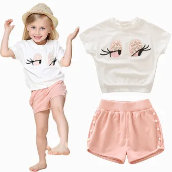 Pearl Set Haine Fete Frumoase Gene Lungi Fată Copilul topuri + Pantaloni Fete Costum de Haine pentru Copii