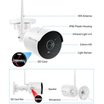 1080P 2MP Camera IP Wireless IR Viziune de Noapte Două-Mod de Înregistrare Audio P2P Onvif Video Security Camera Wifi în aer liber de Supraveghere CCTV