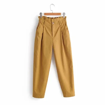 2020 Primăvară Pantaloni Harem de Înaltă Talie Pantaloni Cutat Pantaloni Femei Casual Streetwear pantalones mujer