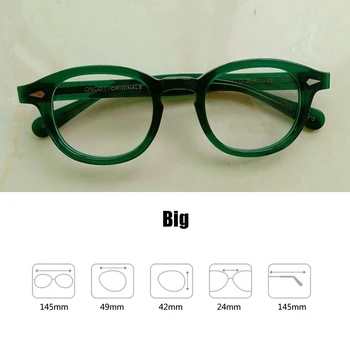 Calitate De Top Verde Acetat Optic Ochelari Cadru Bărbați Femei Johnny Depp Ochelari Brand Design Vintage Calculator Ochelari 314-2