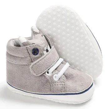 Baby Pantofi de Toamnă Copil Fată Băiat Fox Cap Dantela de Bumbac Stofa de Prima Walker Anti-alunecare Talpă Moale Sneaker Toddler 1 Pereche 0-18M