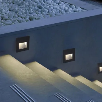 Impermeabil în aer liber de Perete de Lumină Led-Trepte de Lumina 15Leds PIR Senzor de Mișcare Perete Încastrat Colț de Lumină LED-uri Footlight lumina de Noapte