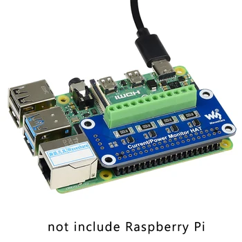 4-ch Curent/Tensiune/Putere Monitor PĂLĂRIE pentru Raspberry Pi, I2C/SMBus Interfață pentru Raspberry Pi 4 Model B/3B+/3B/Zero