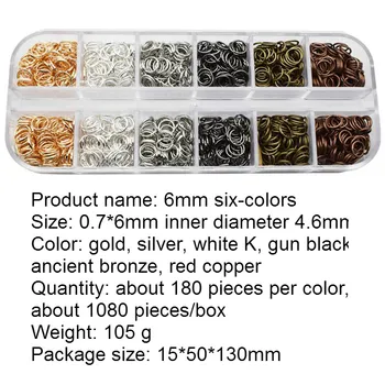 Sari Inele Kit 4/5/6/7/8/10mm Aur Argint Inox Inele Despicate Pentru Diy Face Cercei Bratari Bijuterii Materiale
