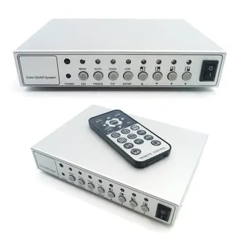 Podofo Coajă de Metal HD Video Color Quad Splitter Video CCTV aparat de Fotografiat Processor Kit de Sistem de Comutare 6 BNC Adaptor pentru Control de la Distanță