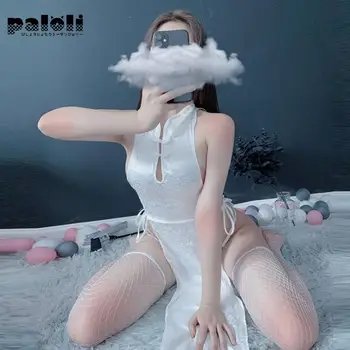 Pololi 2020 Nou Clasic Cheongsam Lenjerie Sexy Femei Perspectivă Split Bandaj Extrem de Tentant Cosplay Costum Uniforma