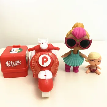 1 Set Original Lol Surpriză Păpuși și Lil Sora de Echitatie o Motocicleta Combinație Jucării DIY Colectie Figura Jucarii pentru Copii