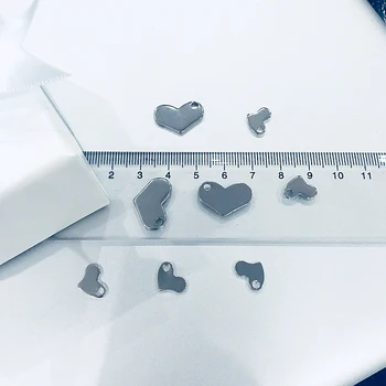 50pcs 100buc DIY Inima Farmecele din Oțel Inoxidabil Inima Mare mai Mici în Formă de Inimă Farmec Accesorii pentru a Face Colier cu Pandantive