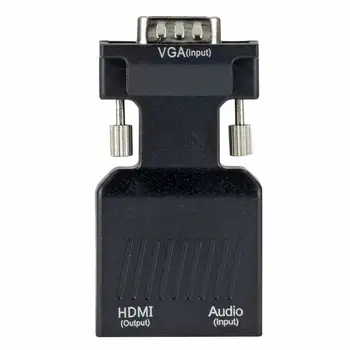 Grwibeou Convertor VGA de sex Masculin la HDMI de sex Feminin Digitale, Cabluri Audio, Cabluri de Adaptor 720/1080P pentru HDTV Monitor Proiector PC PS3