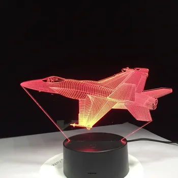F/A-18 F16 Fighting 3D Avion Lampa Luptator cu Jet Kit Întrerupător la Distanță Mică Lumină de Noapte lumini Colorate Dormitor Lampă de Masă