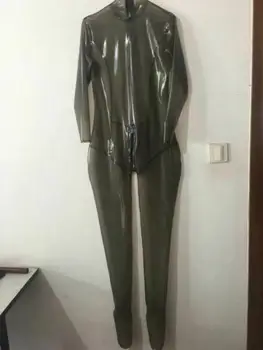 Costum Gummi Latex de Cauciuc Negru, pelerina de ploaie Dresuri Siamezi haine 0,4 mm Dimensiuni S-XXL