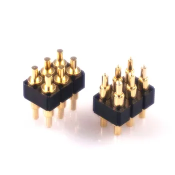 10buc Primăvară Încărcate Pogo Pin Conector de 6 Pini 7.0 mm Înălțime PCB Prin Găuri Dublu Rând 2.54 mm Pas 2x3 Poziția Aur 1U 80gf