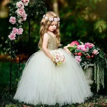 Copilul Copii Fete Copii Princess Dantela Tul Rochii Tutu Concurs Aniversare De Nunta Petrecere Fetite Rochii