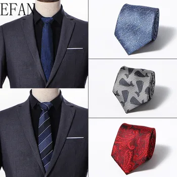 De lux 8cm Bărbați Clasic de Cravata Matase Jacquard Țesute în Carouri Verifica cu Dungi Cravatta Legături Om Mire de Afaceri Cravată Accesorii