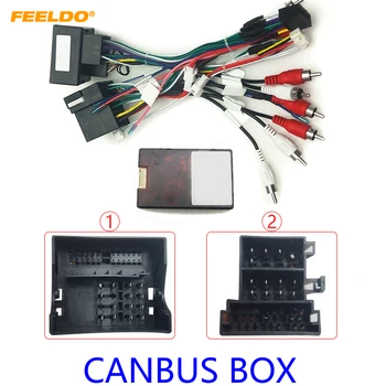 FEELDO Car Audio Android 16PIN Cablu Adaptor Cu Canbus Cutie Pentru Audi 04-08 A3/A4/A6/TT Puterea Fasciculului de Cabluri Radio Fir