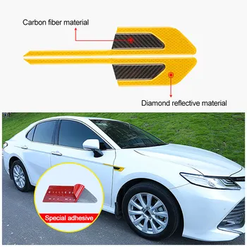 2 buc/Set Universal Auto Autocolante Reflectorizante Adezive Autocolant de Siguranță de Avertizare Bandă Mașină Bara de protecție Benzi Pentru Mazda Ford Toyota