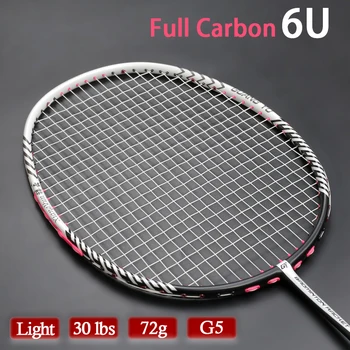 Profesionale Greutate de Lumină 6U 72g T700 Fibra de Carbon Rachete de Badminton Cu Siruri de caractere Saci 22-30BLS Viteza de Sport cu Racheta Pentru Adulti