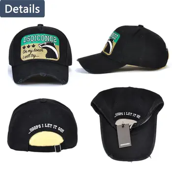 DSQICOND2 Bumbac Sepci de Baseball DSQ Scrisori de Înaltă Calitate Bărbați Femei Capac Design Personalizat ICON Logo Capota Homme Pălărie Neagră Capac Tata Pălărie