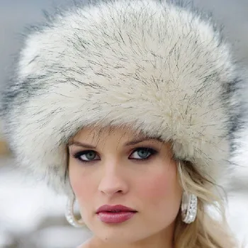Femei De Moda Lady Faux Blană De Vulpe Cazaci Stil Rusesc Pălării De Iarnă Cald Capac