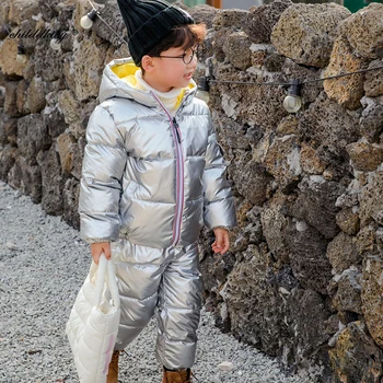 2 buc Set costum de Iarna pentru copii 2020 Nou pentru Copii jacheta bumbac caldă copii haina de moda pentru fete 1-6 ani Băiatul Set