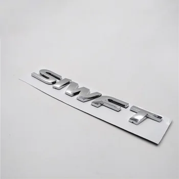 Masina din Spate Emblema Portbagaj Insigna Chrome Litere Noi Pentru Suzuki Swift Litere 3D Logo-ul Autocolant Masina din Spate Capac Portbagaj Emblema de Argint Insigna