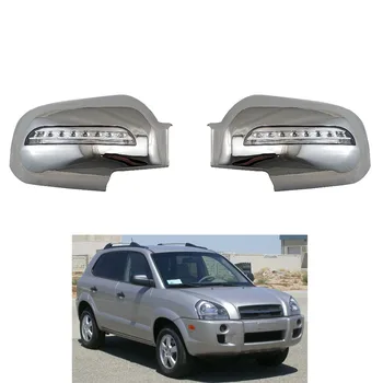 Stil roman accesorii Auto 2 BUC pentru Hyundai Tucson 2006 2007 2008 2009 ABS Cromat usa capace de oglinzi cu LED-uri