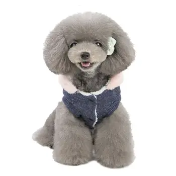 Drăguț Câine Haină De Iarnă De Companie Jacheta Pulover Cald Model De Cireșe Haine Hanorac Pentru Câine Fată Famale Yorkshire Terrier, Bulldog