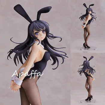 26cm Figura Anime Fete Sexy Canalie Nu Visează de Fata Bunny Sakurajima Mai PVC Cifrele de Acțiune de Colectare de Jucării Păpușă Cadou