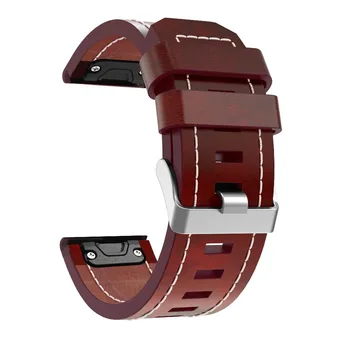 Piele Watchband Curea pentru Garmin Fenix 6X/5X/5 Plus/3/3 ORE Ceas Inteligent Trupa 26mm Quick Fit Înlocui brățară Brățară pentru Fenix 5X