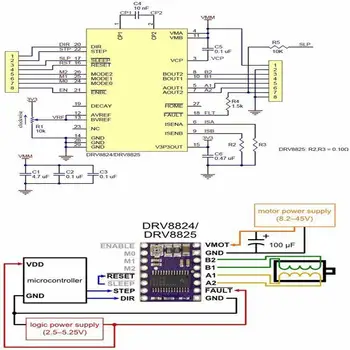 5PCS Compatibil DRV8825 pas cu pas StepStick Motor Scafandru Module cu radiator pentru 3D Printer Controller Rrerap Rampe 1.5 1.6
