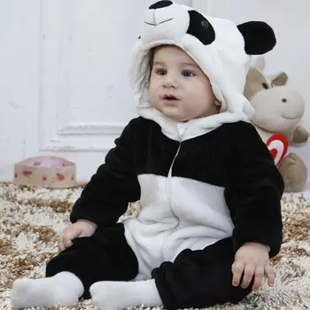2020 de Moda pentru Copii Baieti Fete Ropmers Copii Cald Panda Animal Pijamale General Copilul se Ingroase Pijamale Copii Haine Jumpsuit0-3Y