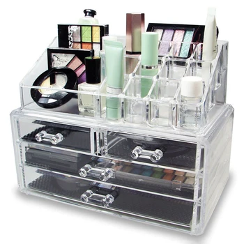 FIERBINTE DE VÂNZARE!!! De mare Capacitate Desktop Machiaj Organizator de Bijuterii Cosmetice Sertar Cutie de Depozitare Transparente Suport accesorii baie
