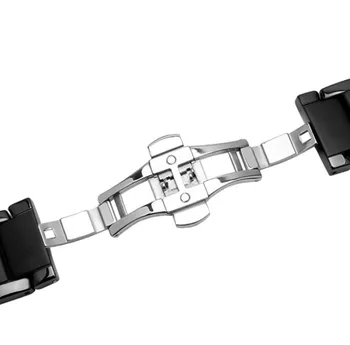 Ceramica watchband pentru AR1451 AR1452 curele de ceas cu oțel inoxidabil fluture incuietoare 22mm 24mm