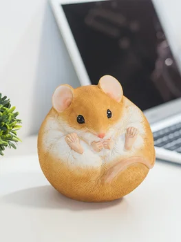 Fund non-alunecare de drăguț mouse-pusculita rășină creative caseta de bani simulare de bun augur rat decor