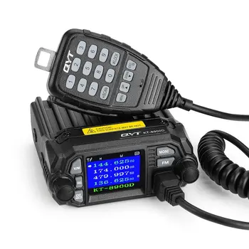 QYT KT-8900D Masina Mini Radio Mobile 136-174 & 400-480MHz Ddual Trupa Quad Dsiplay 25W Mobil Transicever KT8900D Walkie Talkie