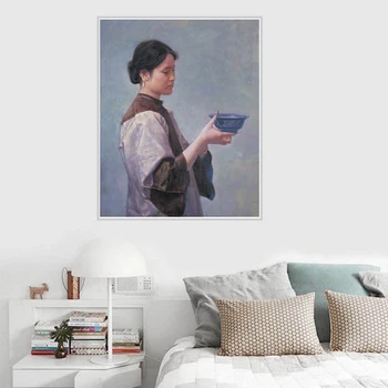 Femeile China Tradițională Veche Timp De Epocă Retro Poster De Imprimare Panza De Pictura Arta De Perete Camera De Zi De Decorare Acasă