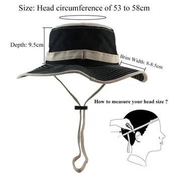 Bumbac Găleată Pălărie de Vară de Primăvară pentru Bărbați, Femei Pescuit Boonie Hat Protectie UV Palarie de Soare în aer liber Cap Mare, Margine Largă Safari