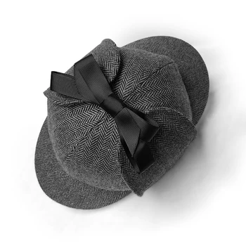 Noul Sherlock Holmes Palarie Unisex de Iarna Lână Berete Pentru Bărbați Deerstalker Tweed Cap Accesorii Detectiv Britanic Pălărie Femei BLM76