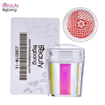 Beautybigbang Colorate Stamper Racleta Set Pentru Unghii Ștanțare Placa De Imprimare Holografic Clar Ocupe Jelly Din Silicon De Arta Unghiilor Instrument