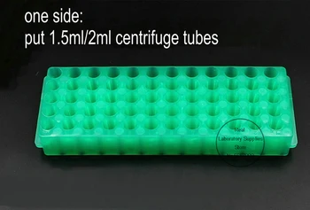 2 buc de Laborator 60holes de Plastic de 0,5 ml / 1,5 ml / 2 ml Laterale Duble Reversibile Diferite Orificii de Țeavă Suport Tub de Centrifugă Rack