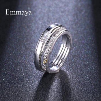 Emmaya Nou Design De Moda Placat Cu Argint Delicat Inel Reglabil Seturi, Cu Mici Zirconia Pentru Iubitorii De Cadou De Nunta Pentru Femei