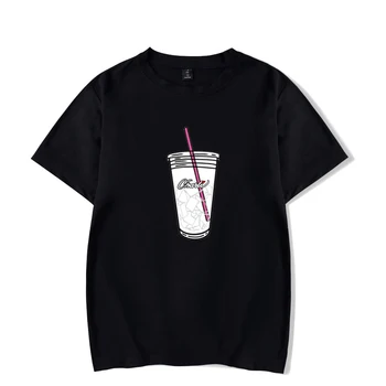 De Vânzare la cald charli damelio merch T-shirt Cafea cu Gheata Stropi Tricouri Femei/Barbati O-gat Maneci Scurte Casual, din Bumbac Tricou