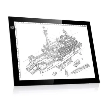 Digital cu LED-uri Tabloul de Bord A4 LED-uri Grafice Digitale Tabletă Ultra-subțire de Contur Copia Pad Panoul de Desen Tableta Picătură de Transport maritim