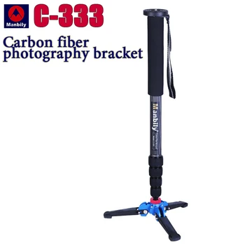C-333 din Fibra de Carbon Portabil Monopied Poate fi echipat cu un mini-trepied de bază Pentru aparat foto Digital SLR
