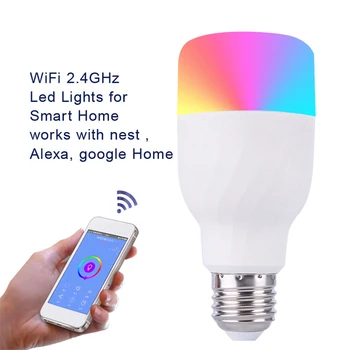 WiFi Smart Light Smart Home plin de culoare LED Lampă Tuya Bec E27 de Voce de Control de la Distanță Wi-Fi 2.4 GHz 16 Milioane de Culori pentru Alexa Google