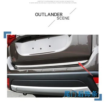 Transport gratuit Pentru 2016 Mitsubishi Outlander din inox de Inalta calitate din Spate a capacului Portbagajului capacul ornamental lumina Portbagaj bara de styling Auto