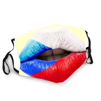 3D Imprimate Sexy Buze Masca Germania Franța Spania Flag Gura Masca spălate Și refolosite În Femei Țesute Pânză Masca