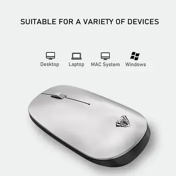 AULA SC800 Mouse-ul fără Fir Bluetooth, USB, 2400DPI 2.4 GHz Optice Mut Ergonomic, Portabil Ultra-Subțire fără Fir Soareci pentru Biroul de Acasă